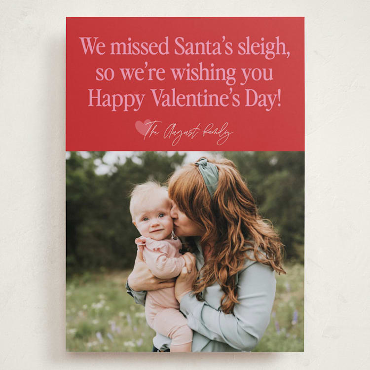 "Missed the Sleigh" - Valentine's Day Cards in Apple by Jackie Crawford - Front