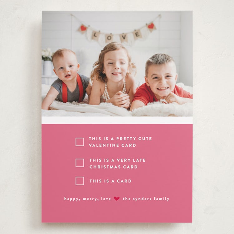 "Pick one" - Valentine's Day Cards in Flamingo by Susan Brown - Front