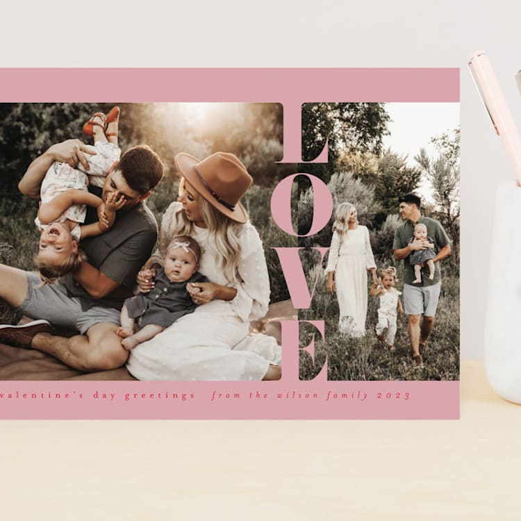 "Grad Year" - Valentine's Day Cards in Dusty Rose by Heather Cairl - Front