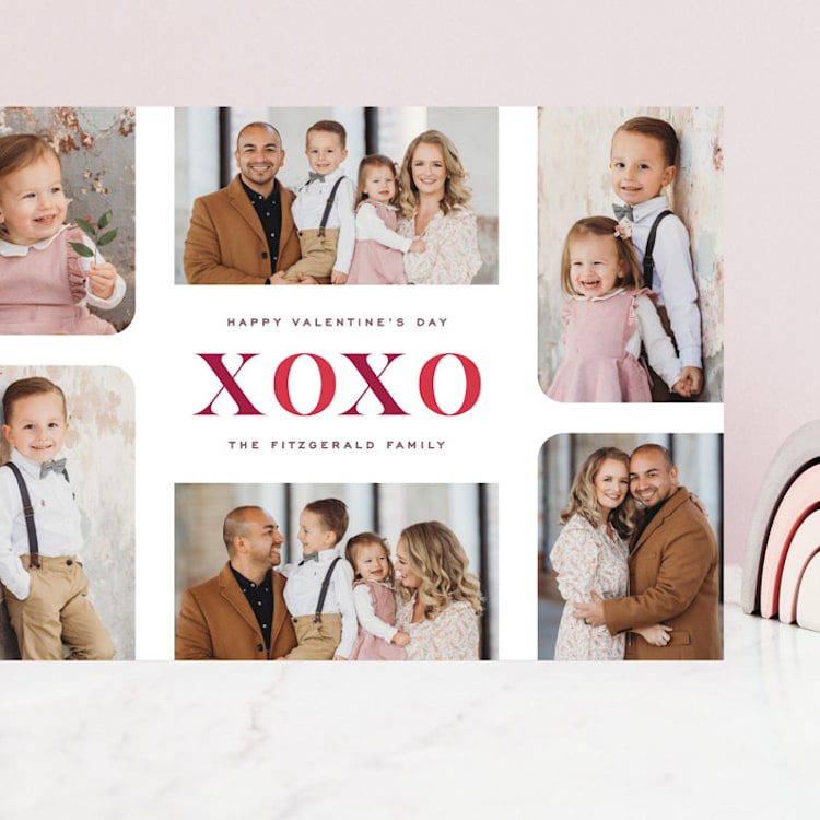 "XOXO Delivery" - Valentine's Day Cards in Merlot by Hooray Creative - Front