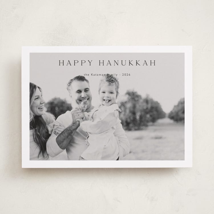 "the modernist" - Hanukkah Cards in Onyx by Benita Crandall - Front