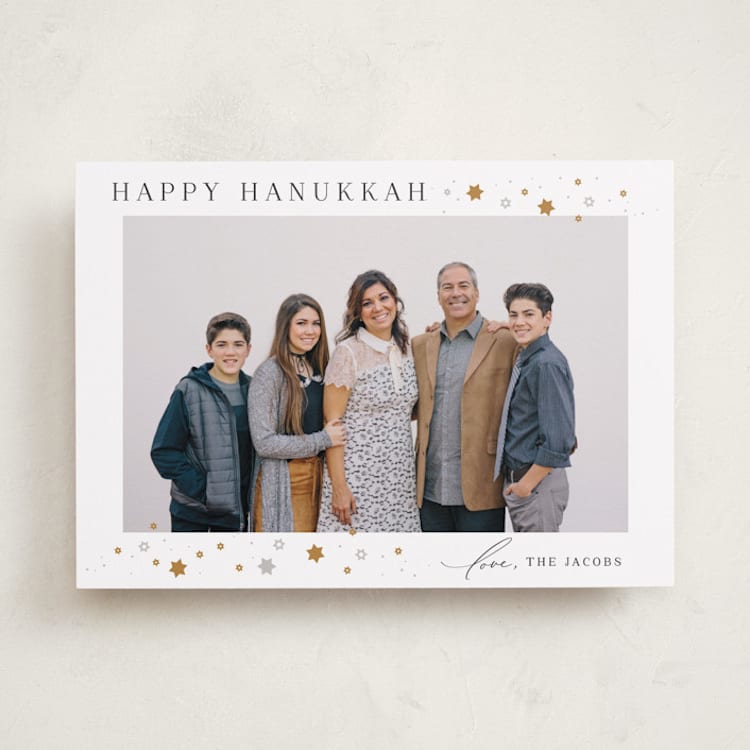 "Sparkling" - Hanukkah Cards in Candlelight by Laura Bercovich - Front