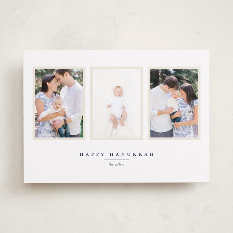 "Hanukkah" - Hanukkah Cards in Sapphire by Alexandra Cohn - Front