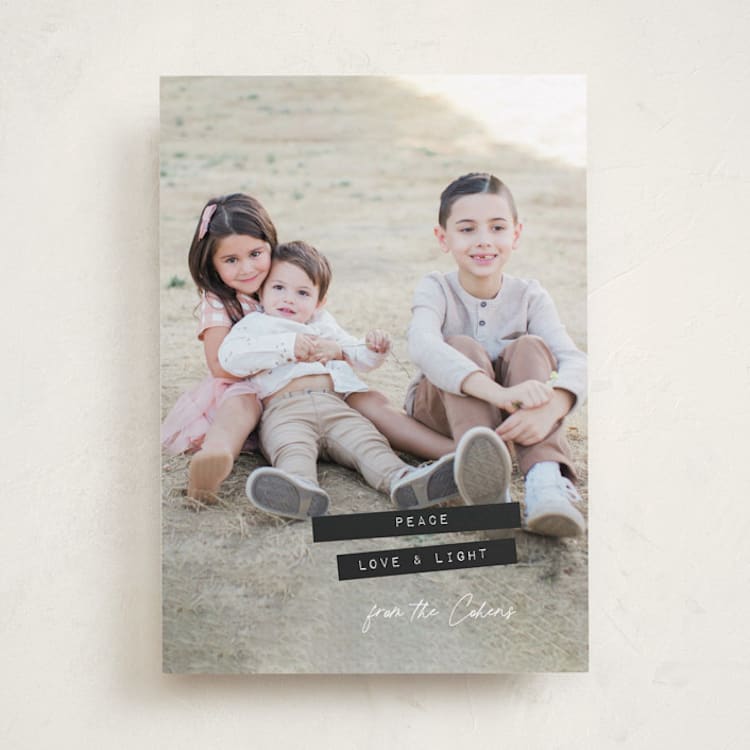"Throwback" - Hanukkah Cards in Raven by Sara Hicks Malone - Front