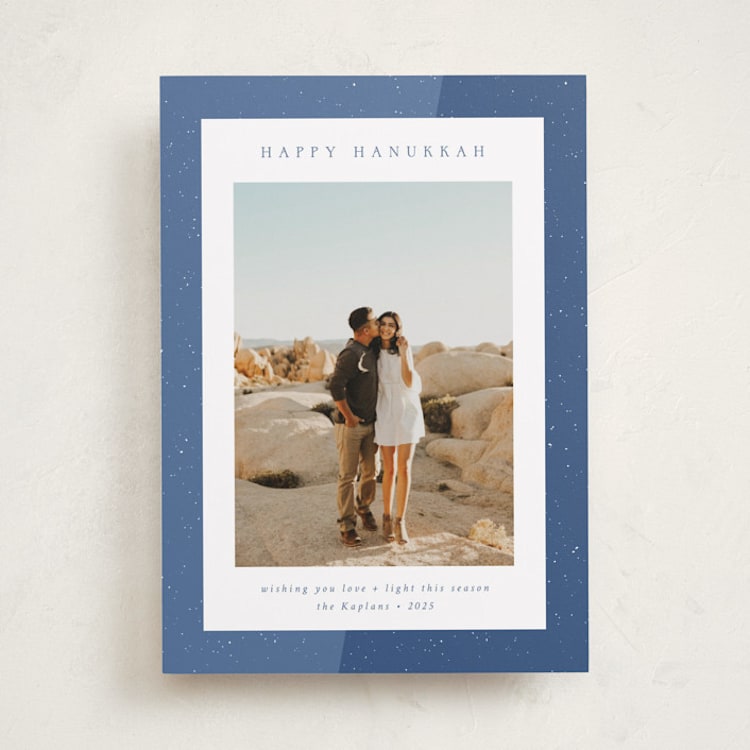 "Textured" - Hanukkah Cards in Celestial by Emily Sabol Goss - Front