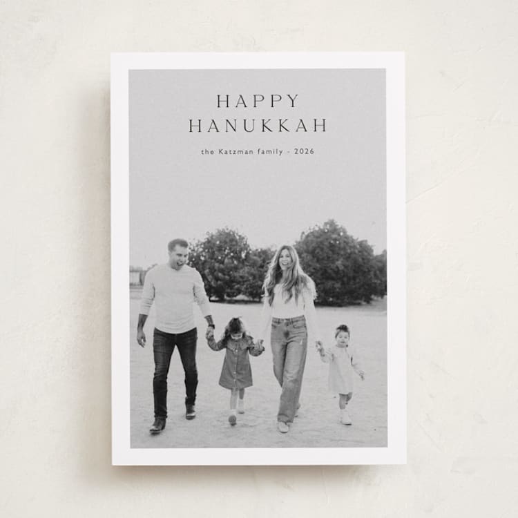 "the modernist" - Hanukkah Cards in Onyx by Benita Crandall - Front