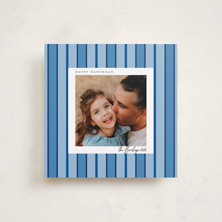 "Newport" - Hanukkah Cards in Cerulean by Morgan Kendall - Front