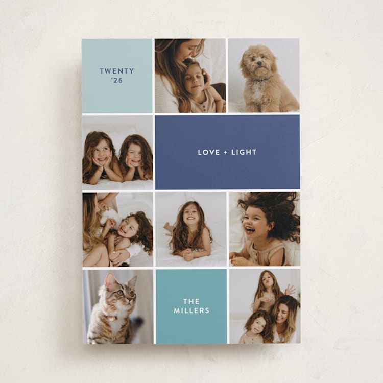 "Festive Collage" - Hanukkah Cards in Wintermint by Olivia Williams - Front