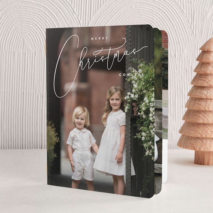 "Vintage Elegance" - Holiday Booklette Cards in Snow by Kristie Kern - Front