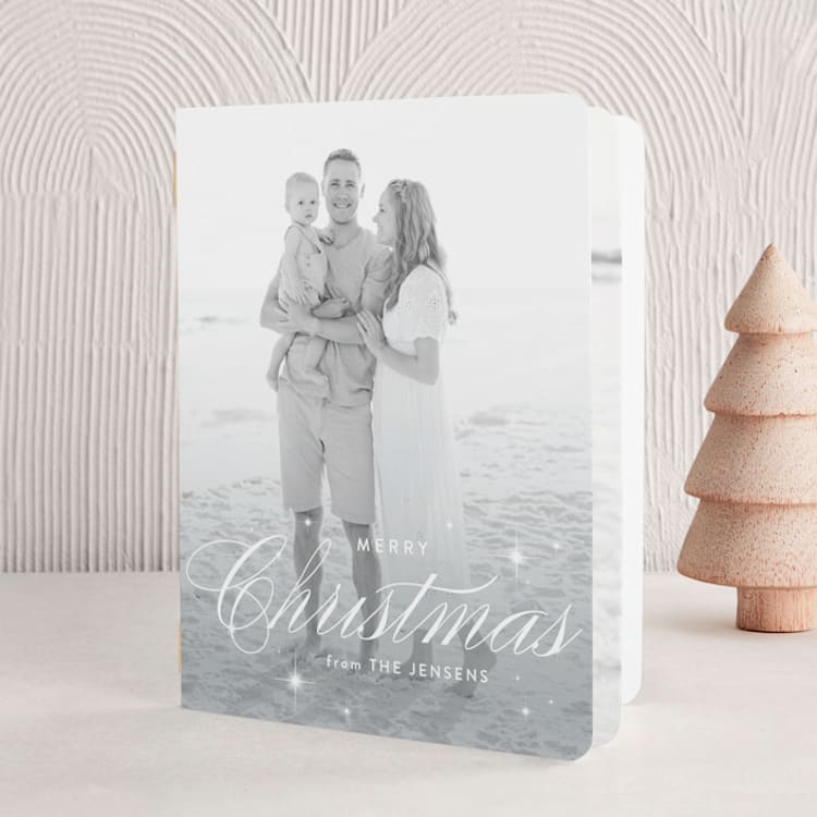 "Brightly Shining" - Holiday Booklette Cards in Frost by Jennifer Postorino - Front