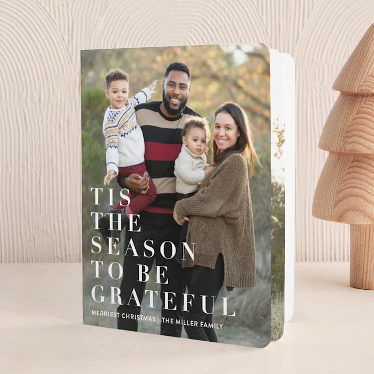 "to be grateful" - Holiday Booklette Cards in Snow by Angela Marzuki - Front