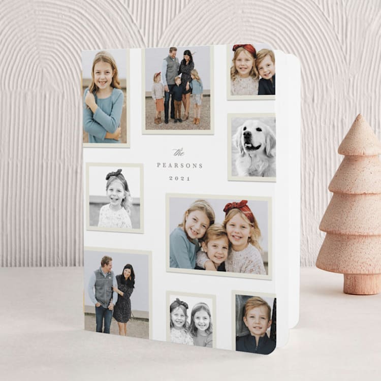 "Modern Snapshots" - Holiday Booklette Cards in Pearl by Hooray Creative - Front