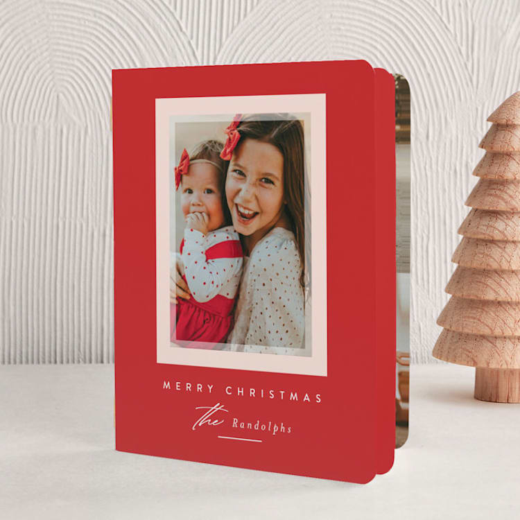 "Prism" - Holiday Booklette Cards in Holly Berry by Jessica Williams - Front