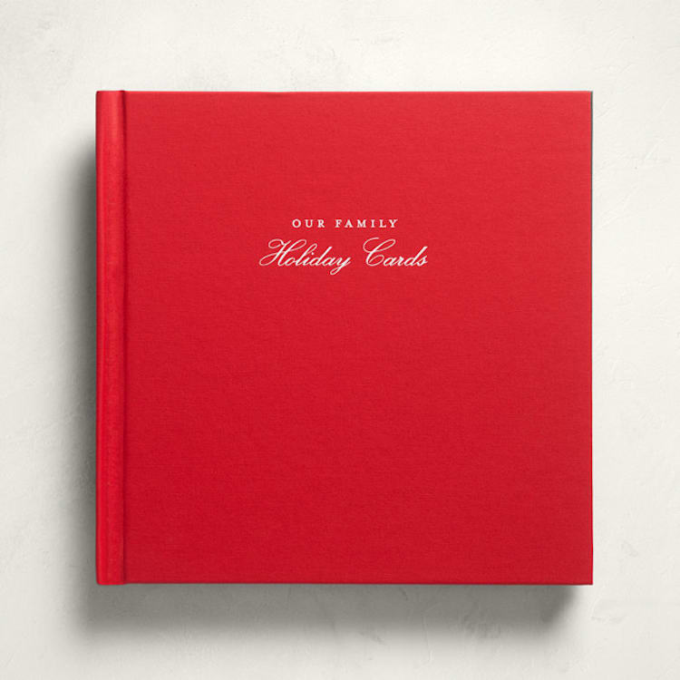 "Merry & Bright" - Holiday Card Memory Books in Holly by Minted - Front Cover