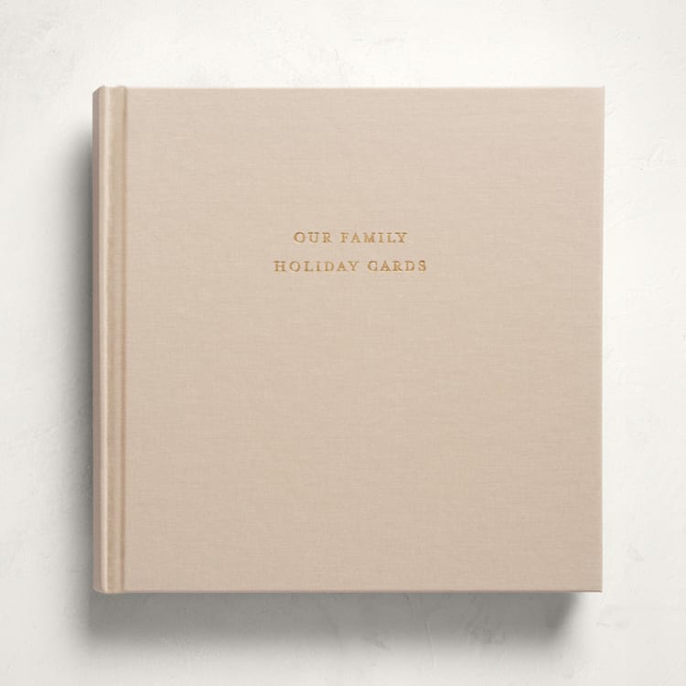"Tradition - Cream" - Holiday Card Memory Books in Cream by Minted - Front Cover
