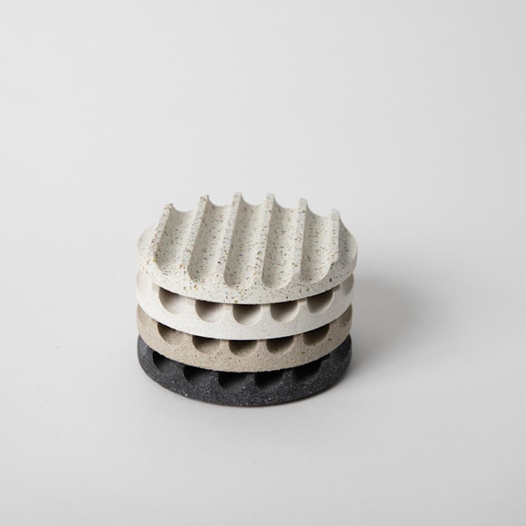 "Grey Scale Terrazzo Coasters (Set of 4)" - Coasters in gray by Pretti.Cool
