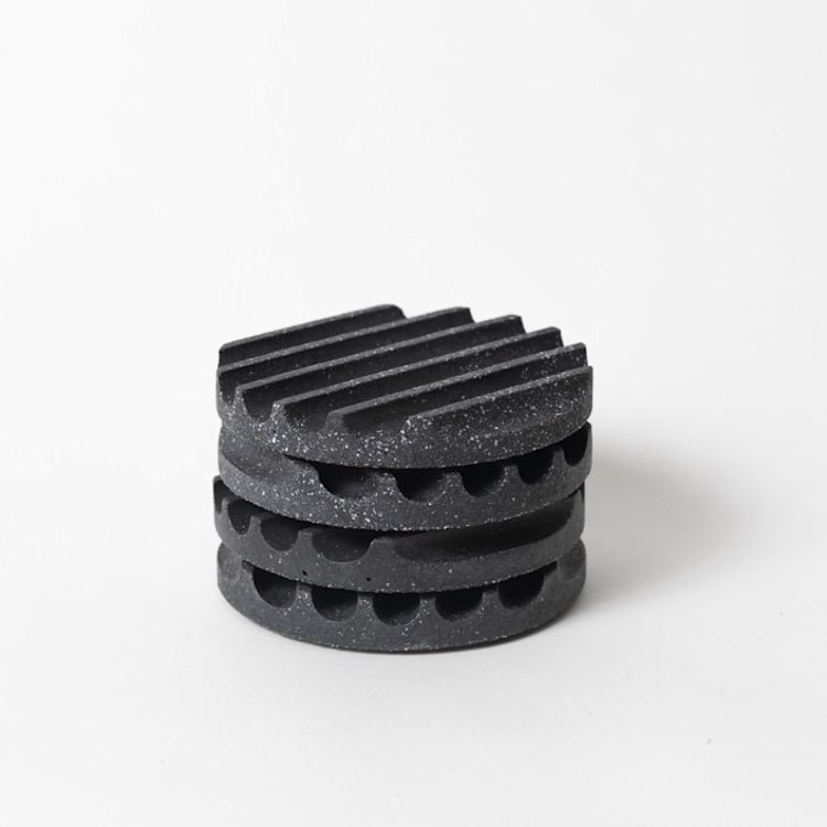 "Black Terrazzo Coasters (Set of 4)" - Coasters in black by Pretti.Cool