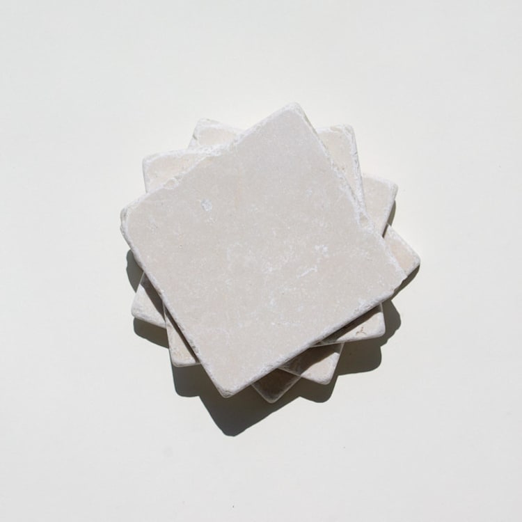 "Marble Coaster Set (ROMAN)" - Coasters in white by the parmatile shop