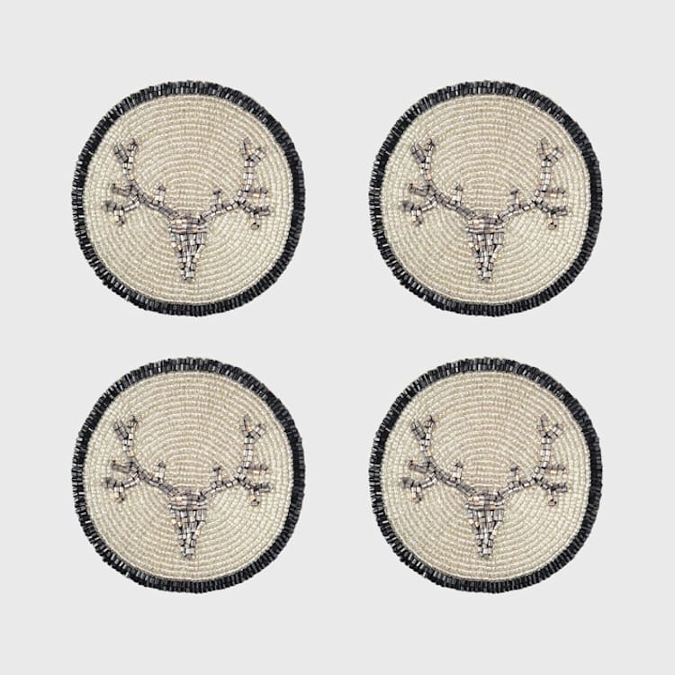 "Antler coaster" - Coasters in gold by Joanna Buchanan