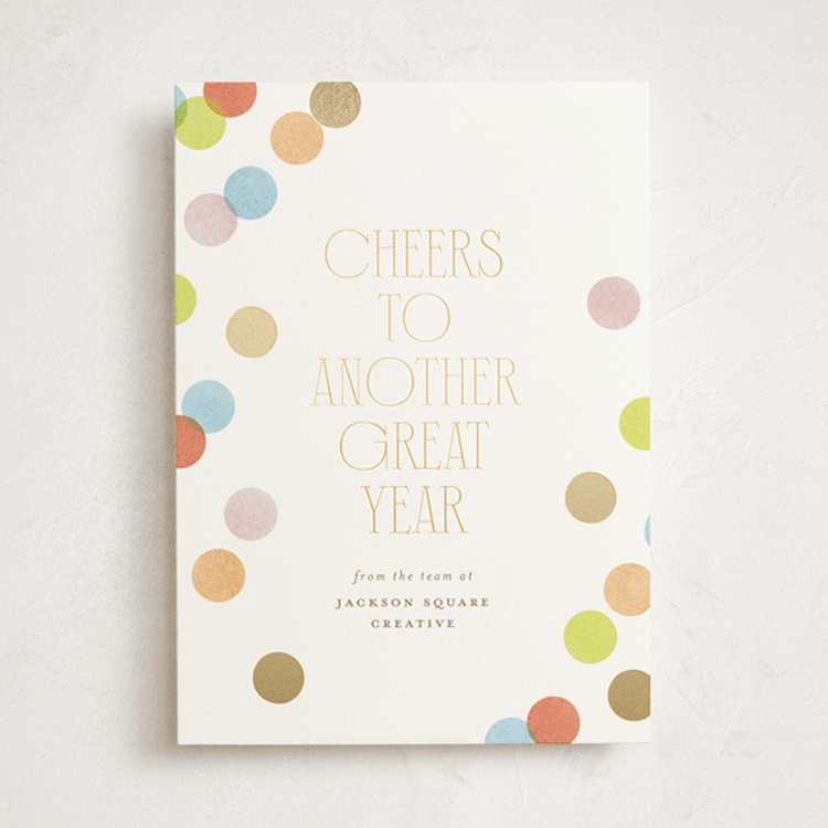 "Confetti Dots" - Holiday Cards in Candy by Ellen Schlegelmilch - Front