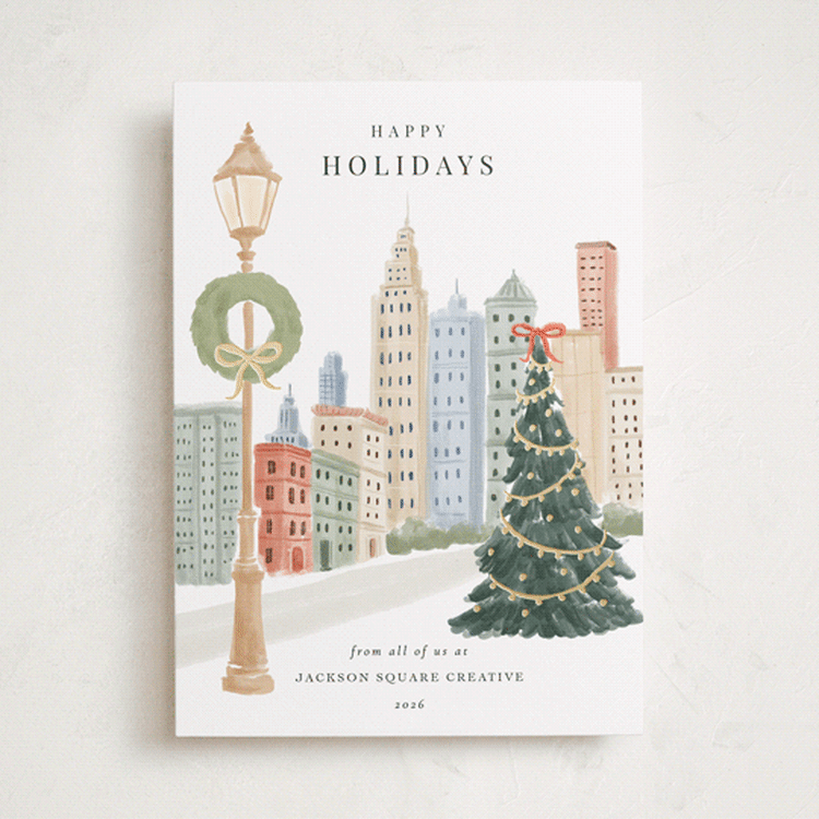 "City" - Holiday Cards in Snow by Elly - Front