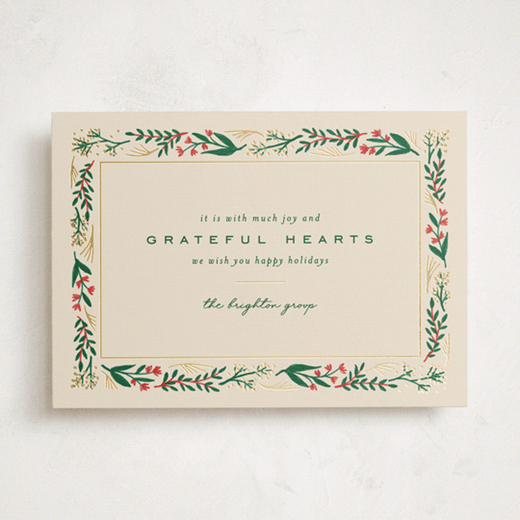 "Balm" - Holiday Cards in Eggnog by Amy Kross - Front