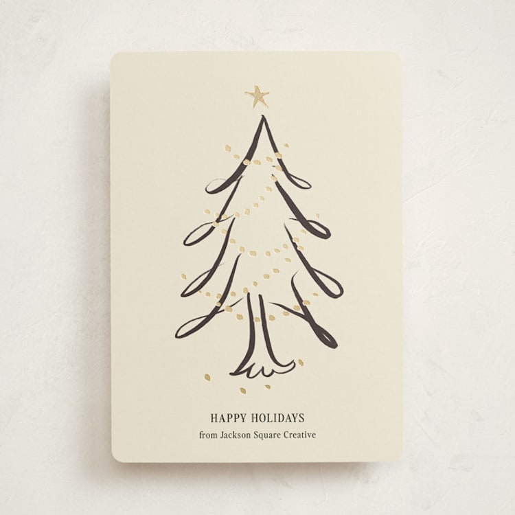 "Calligraphic Christmas" - Holiday Cards in Ink by Ani Somi - Front