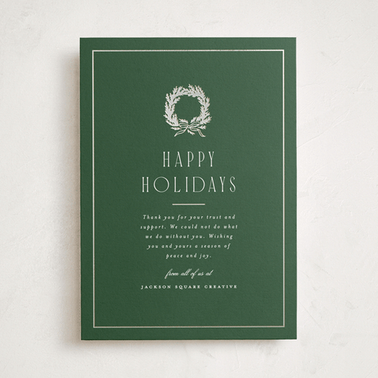 "Magnolia" - Holiday Cards in Pine by Amy Kross - Front
