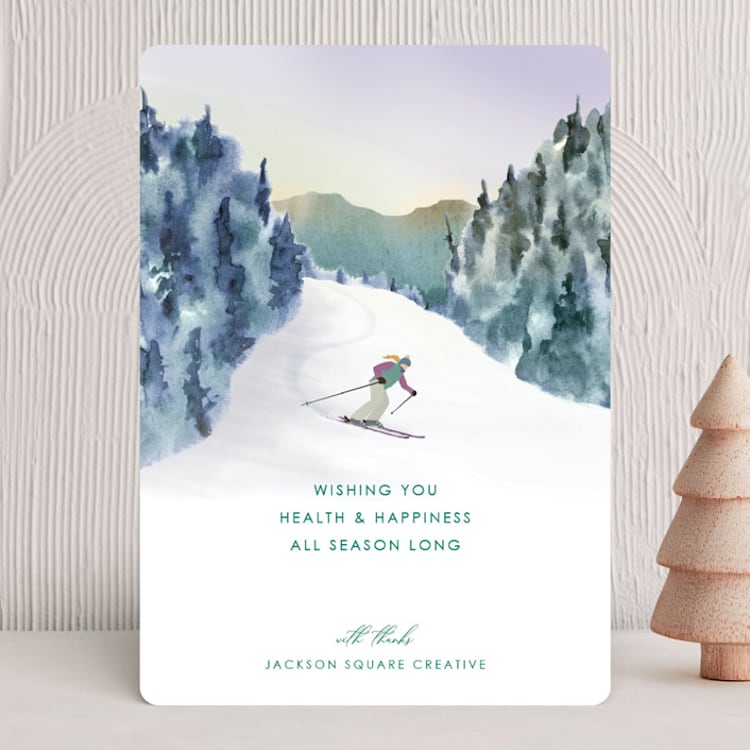 "A Good Turn" - Holiday Cards in Blueberry by Shannon - Front