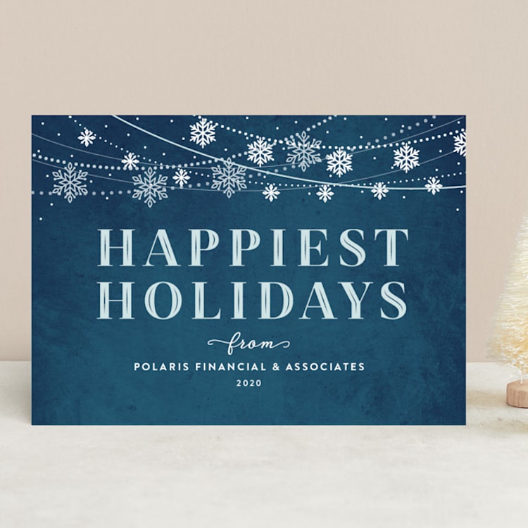"Snowflake Garland" - Holiday Cards in Christmas Eve by Jill Means - Front