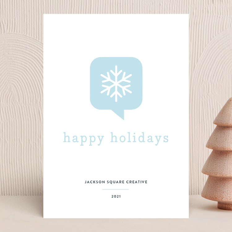 "Holiday Thought" - Holiday Cards in Frost by Robin Ott - Front