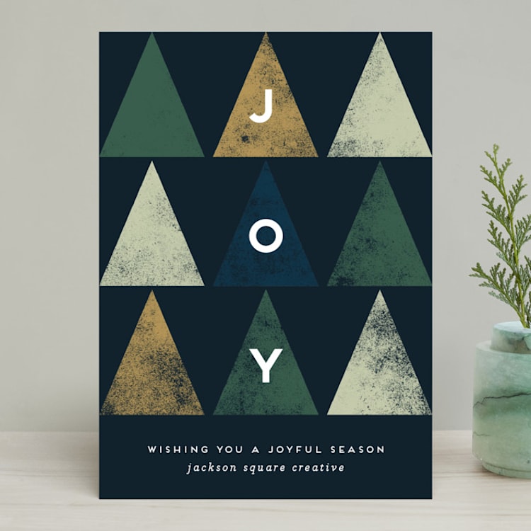 "joy tree" - Holiday Cards in Midnight by Anupama - Front