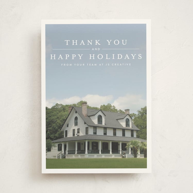 "Classic" - Holiday Cards in Snow by Kasia Labocki - Front