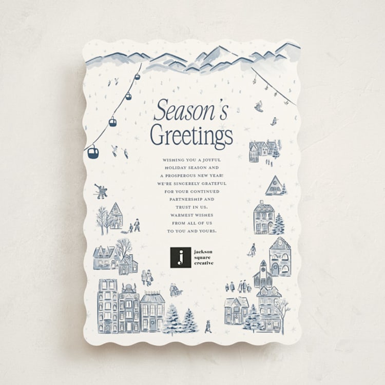 "Aspen" - Holiday Cards in Frost by Jenna Holcomb - Front