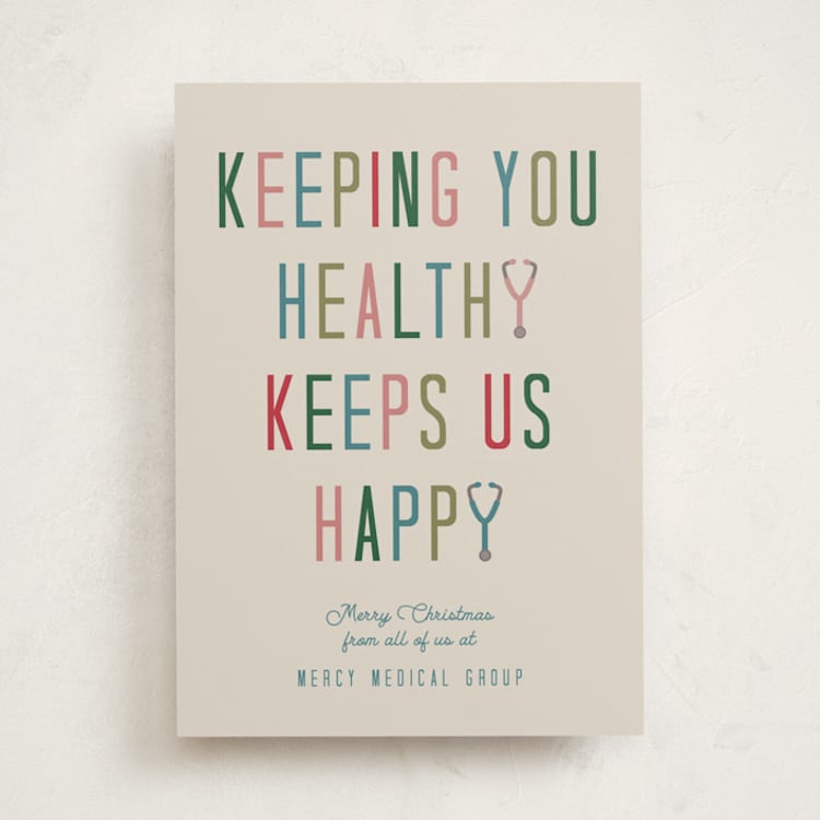 "healthy and happy" - Holiday Cards in Cheerful by Deborah Chou - Front