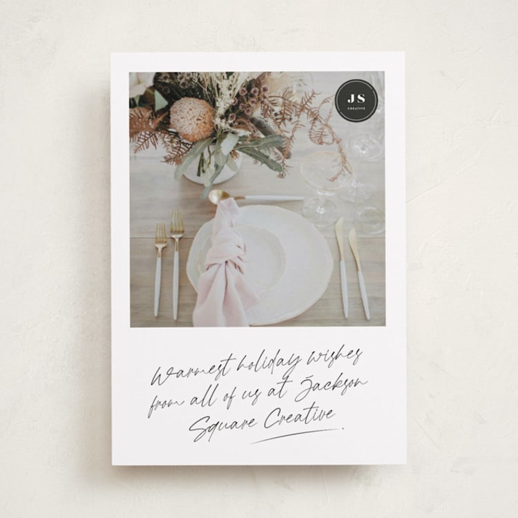 "Snapshot" - Holiday Cards in Snow by Adelyn T. - Front