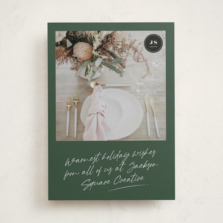 "Snapshot" - Holiday Cards in Wreath by Adelyn T. - Front