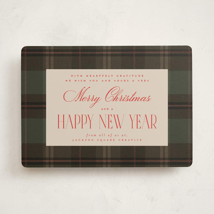 "Timeless plaid" - Holiday Cards in Festive by Maja Cunningham - Front
