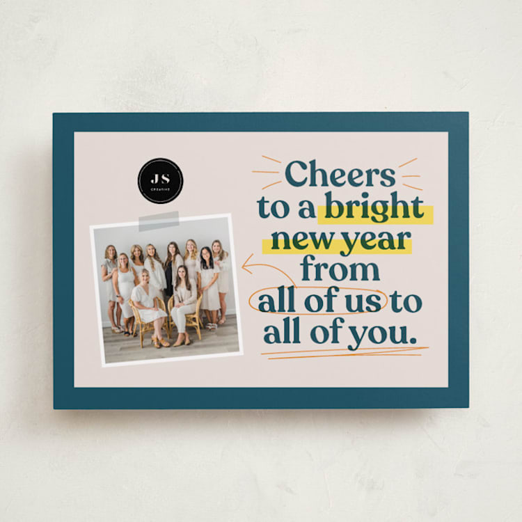"highlighter" - Holiday Cards in Night Sky by Owl and Toad - Front