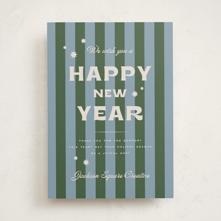 "Retro" - Holiday Cards in Juniper by Wildfield Paper Co - Front