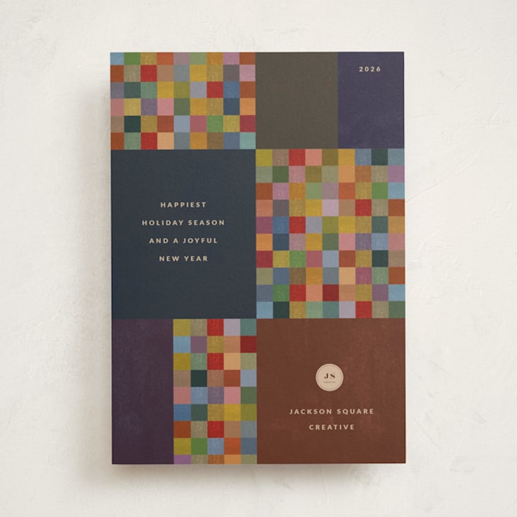 "check check" - Holiday Cards in Ocean by Sumak Studio - Front