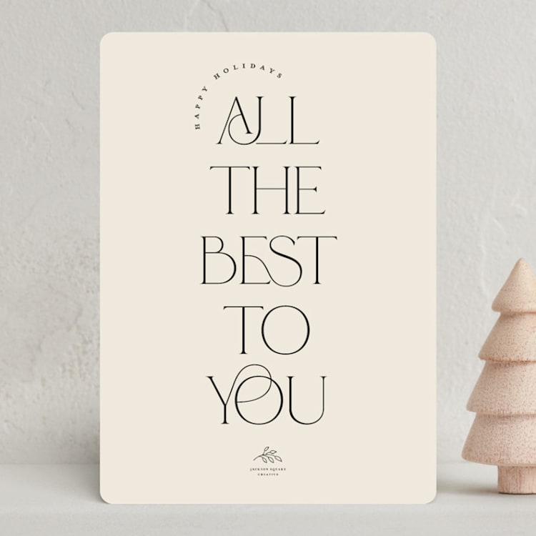 "Best to You" - Holiday Cards in Eggnog by Louise Kay - Front