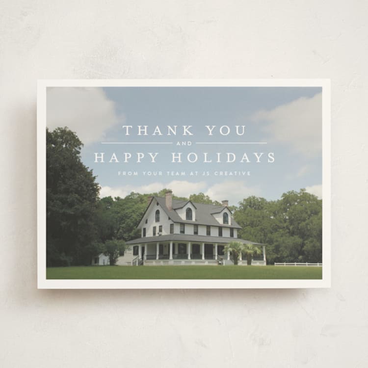 "Classic" - Holiday Cards in Snow by Kasia Labocki - Front
