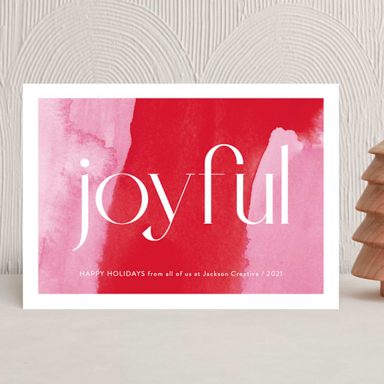 "Joyful Abstraction" - Holiday Cards in Peppermint by Erika Firm - Front