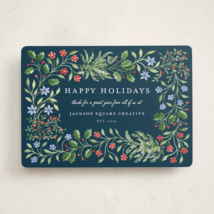 "sophia" - Holiday Cards in Midnight by Sarah Knight - Front