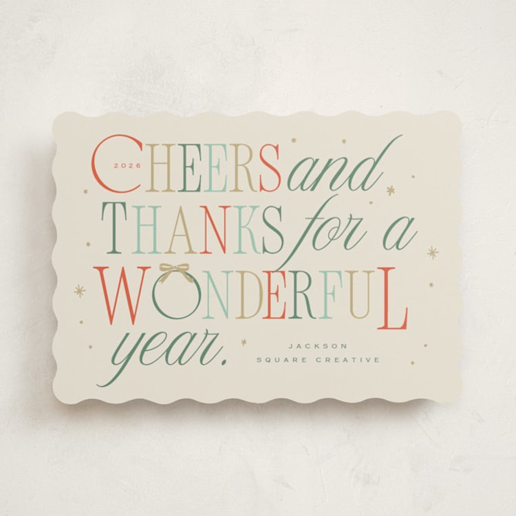 "Colorful Cheers" - Holiday Cards in Taffy by Hannah Williams - Front