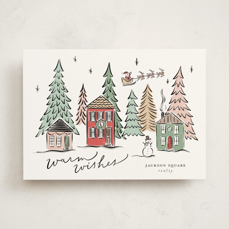 "Winter Scene" - Holiday Cards in Festive by Erin German - Front