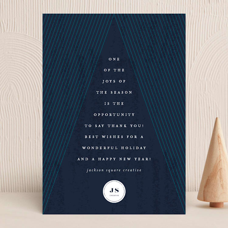 "Minimalist Tannenbaum" - Holiday Cards in Arctic by Brooke Chandler - Front