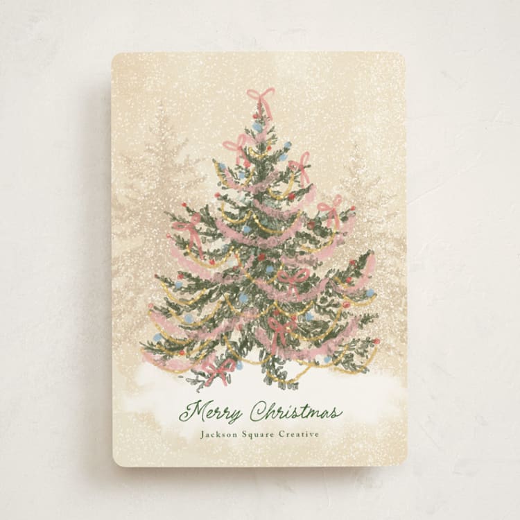 "Tannenabaum" - Holiday Cards in Ivory by Petra Kern - Front
