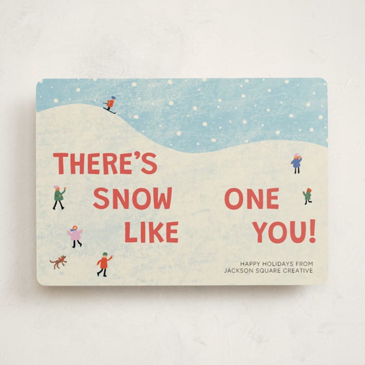 "Snow Fun" - Holiday Cards in Holly Berry by Hattie and Jane - Front